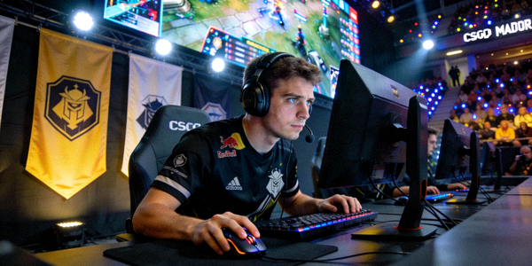 CS:GO Major决赛现场选手专注画面